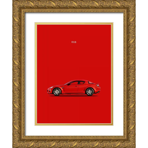 Mazda RX8 Gold Ornate Wood Framed Art Print with Double Matting by Rogan, Mark