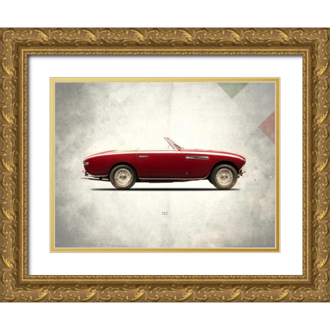 Ferrari 212 1951 Gold Ornate Wood Framed Art Print with Double Matting by Rogan, Mark