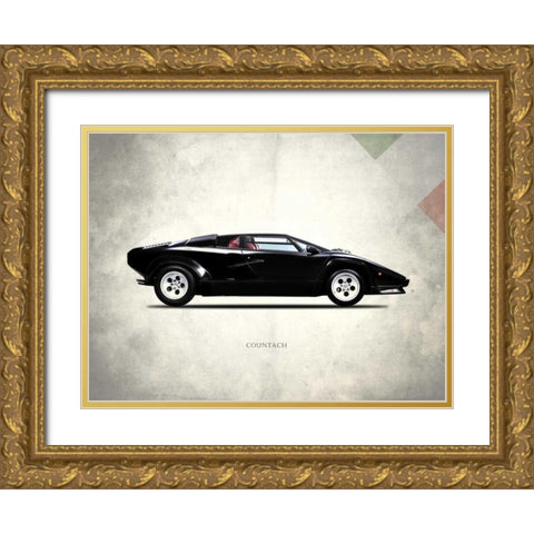 Lamborghini Countach 5000-S 19 Gold Ornate Wood Framed Art Print with Double Matting by Rogan, Mark