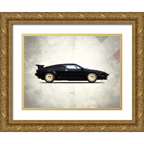 Lamborghini Jalpa 1988 Gold Ornate Wood Framed Art Print with Double Matting by Rogan, Mark