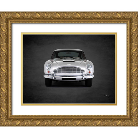 Aston Martin DB5 1965 Gold Ornate Wood Framed Art Print with Double Matting by Rogan, Mark