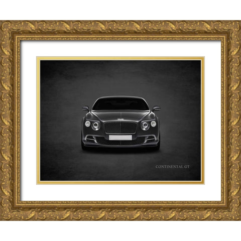 Bentley Continental GT Gold Ornate Wood Framed Art Print with Double Matting by Rogan, Mark