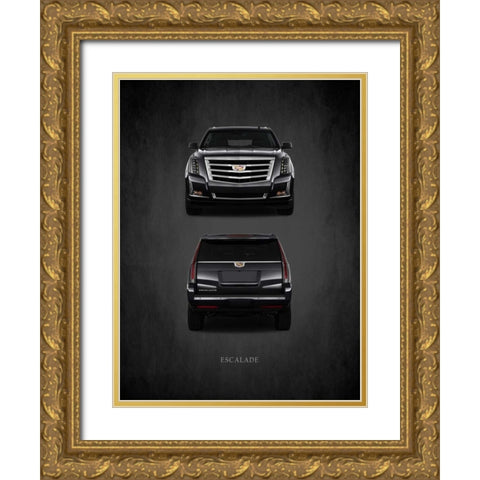 Cadillac Escalade Gold Ornate Wood Framed Art Print with Double Matting by Rogan, Mark