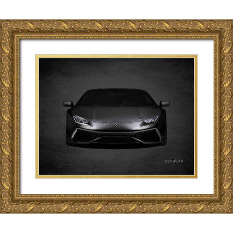 Lamborghini Huracan Gold Ornate Wood Framed Art Print with Double Matting by Rogan, Mark