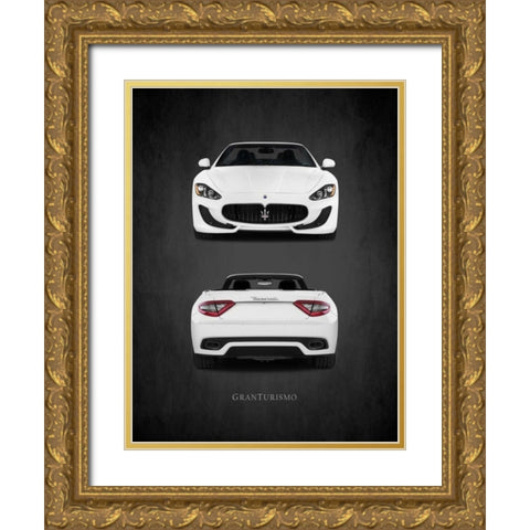 Maserati GranTurismo Gold Ornate Wood Framed Art Print with Double Matting by Rogan, Mark