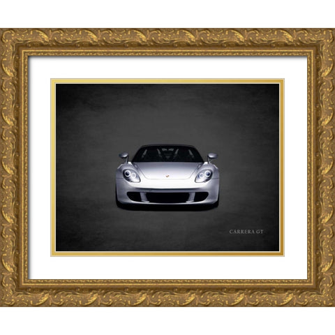 Porsche Carrera GT Gold Ornate Wood Framed Art Print with Double Matting by Rogan, Mark