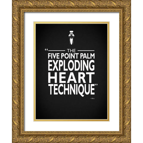 Kill Bill - Exploding Heart Gold Ornate Wood Framed Art Print with Double Matting by Rogan, Mark