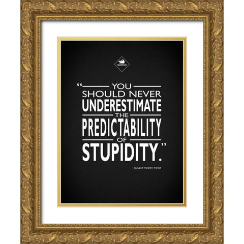 Snatch - Stupidity Gold Ornate Wood Framed Art Print with Double Matting by Rogan, Mark