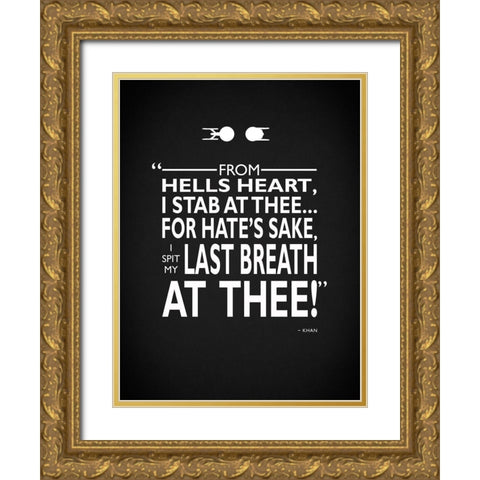 Star Trek- Spit Last Breath Gold Ornate Wood Framed Art Print with Double Matting by Rogan, Mark