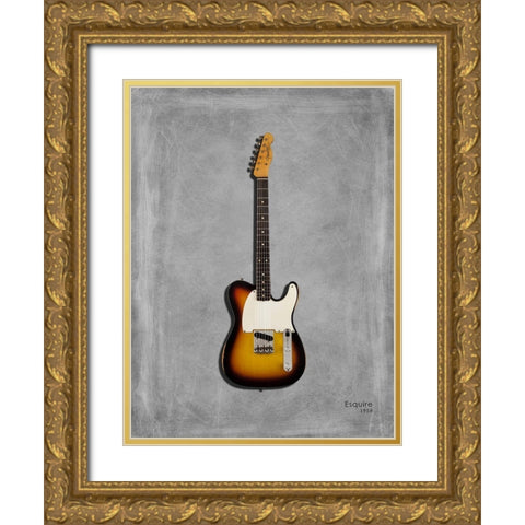 Fender Equire 59 Gold Ornate Wood Framed Art Print with Double Matting by Rogan, Mark
