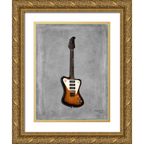 Gibson Firebird 65 Gold Ornate Wood Framed Art Print with Double Matting by Rogan, Mark