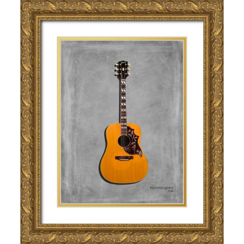 Gibson Hummingbird 1968 Gold Ornate Wood Framed Art Print with Double Matting by Rogan, Mark