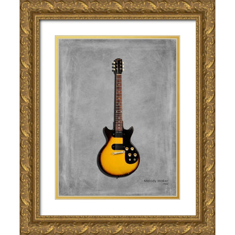 Gibson Melody Maker 62 Gold Ornate Wood Framed Art Print with Double Matting by Rogan, Mark