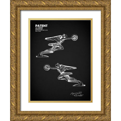 Auto Ornament Jul 1927 Bk Gold Ornate Wood Framed Art Print with Double Matting by Rogan, Mark