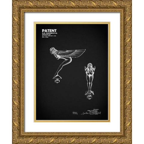 Auto Ornament Jul 1928 Bk Gold Ornate Wood Framed Art Print with Double Matting by Rogan, Mark