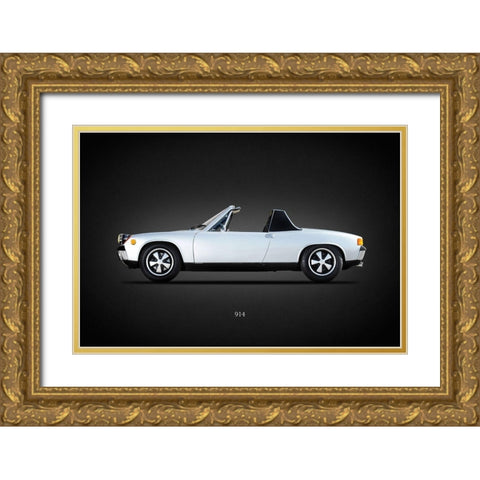 Porsche 914 1970 Gold Ornate Wood Framed Art Print with Double Matting by Rogan, Mark