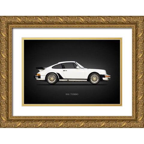 Porsche 930 Turbo 1978 Gold Ornate Wood Framed Art Print with Double Matting by Rogan, Mark