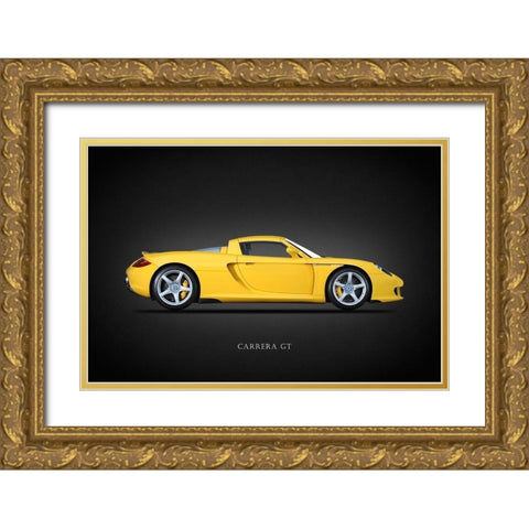 Porsche Carrera GT 2005 Gold Ornate Wood Framed Art Print with Double Matting by Rogan, Mark