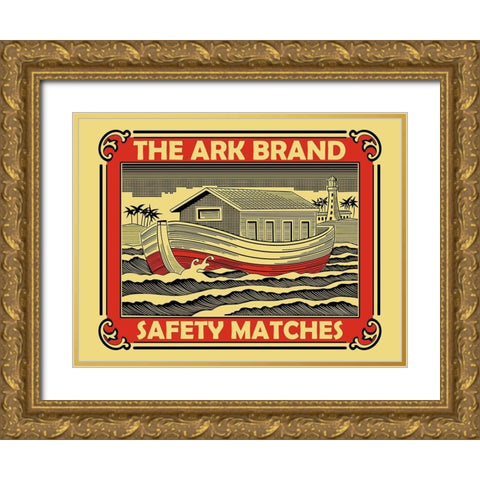 The Ark Brand Gold Ornate Wood Framed Art Print with Double Matting by Rogan, Mark