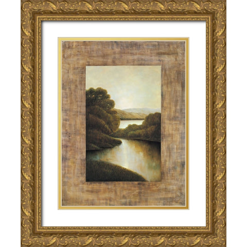 Morning light II Gold Ornate Wood Framed Art Print with Double Matting by Blanco, Samuel