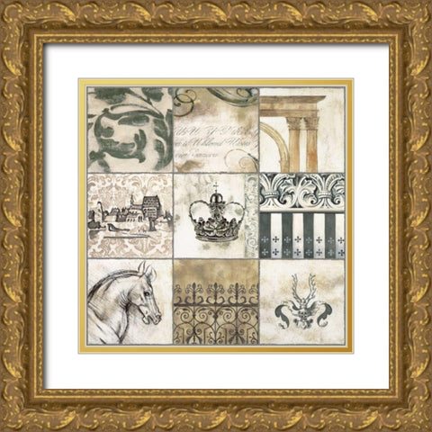 Baroque II Gold Ornate Wood Framed Art Print with Double Matting by Bellaunay, Sylvie