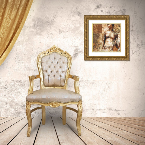 Aphrodite Gold Ornate Wood Framed Art Print with Double Matting by Bellaunay, Sylvie