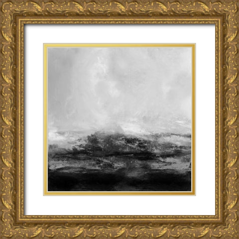 Terra in Grey Gold Ornate Wood Framed Art Print with Double Matting by Messina, Jake