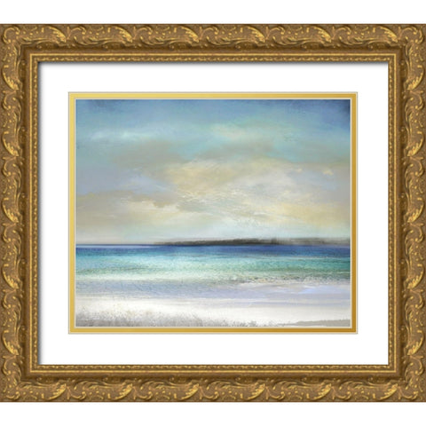 At the Shore Gold Ornate Wood Framed Art Print with Double Matting by Messina, Jake