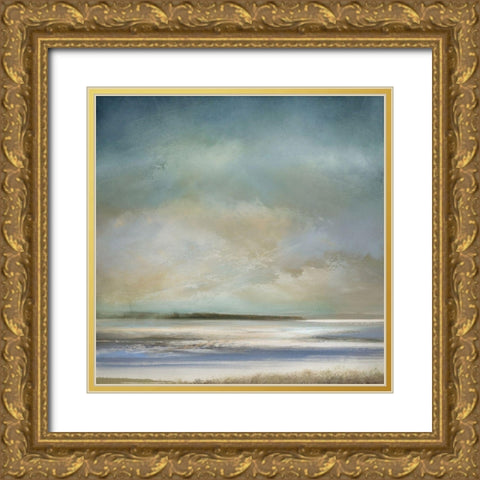 The Morning Shore Gold Ornate Wood Framed Art Print with Double Matting by Messina, Jake