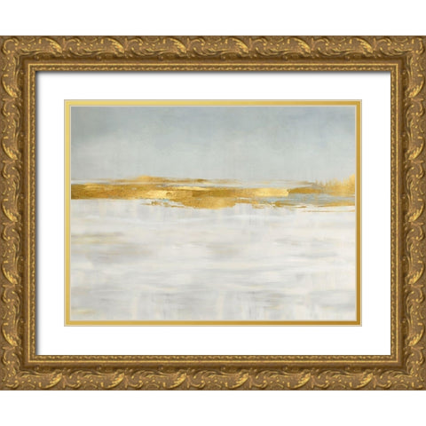Gold Horizon I Gold Ornate Wood Framed Art Print with Double Matting by Messina, Jake