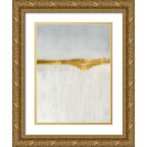 Linear Gold I Gold Ornate Wood Framed Art Print with Double Matting by Messina, Jake