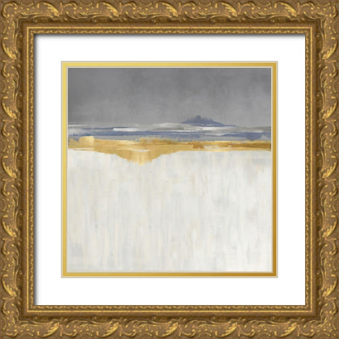 Gold and Silver Horizon II Gold Ornate Wood Framed Art Print with Double Matting by Messina, Jake