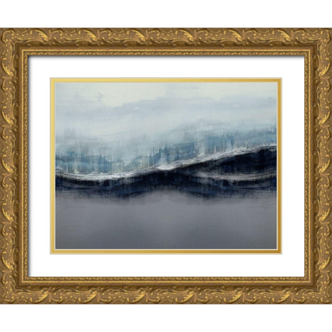 Ascending Gray Gold Ornate Wood Framed Art Print with Double Matting by Messina, Jake