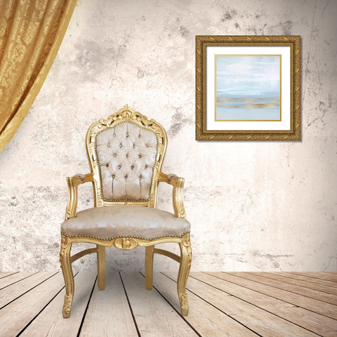 Sky Blue Reflection II Gold Ornate Wood Framed Art Print with Double Matting by Messina, Jake