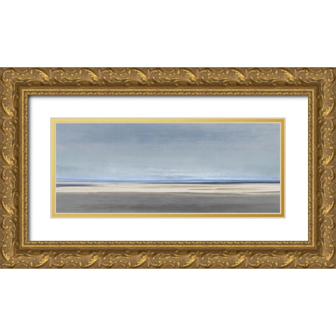 Blue Light Gold Ornate Wood Framed Art Print with Double Matting by Messina, Jake