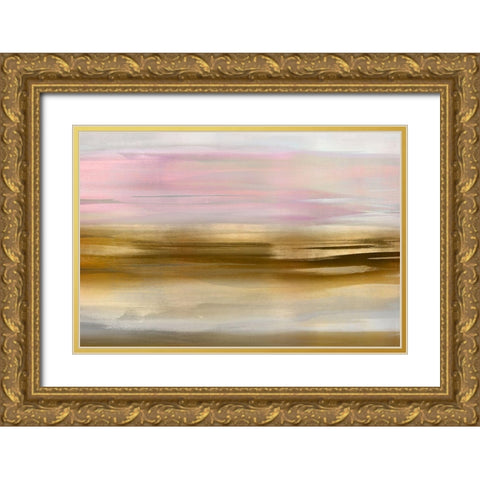 Gold Rush Pink Blush I Gold Ornate Wood Framed Art Print with Double Matting by Messina, Jake