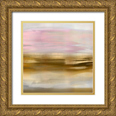 Gold Rush Pink Blush IIa Gold Ornate Wood Framed Art Print with Double Matting by Messina, Jake