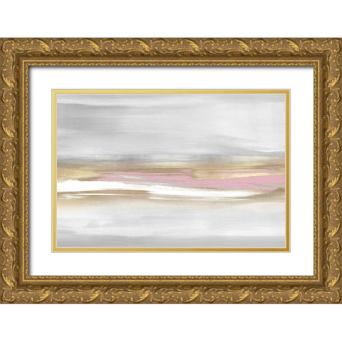 Highlight Pink Blush I Gold Ornate Wood Framed Art Print with Double Matting by Messina, Jake