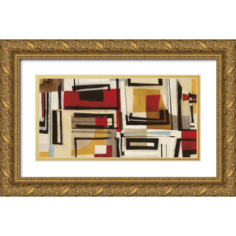 Geometry Gold Ornate Wood Framed Art Print with Double Matting by Gillen, Sophie