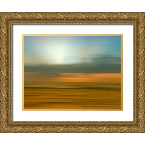 USA, Hawaii, Kauai, sunset Gold Ornate Wood Framed Art Print with Double Matting by Plank, Savanah