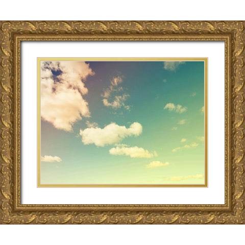 Cloud Formations Gold Ornate Wood Framed Art Print with Double Matting by Plank, Savanah