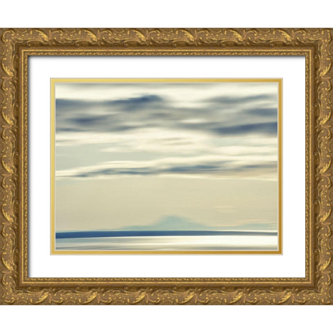 Cloud Formations Gold Ornate Wood Framed Art Print with Double Matting by Plank, Savanah