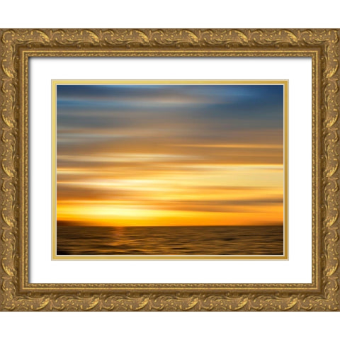 Ketchikan sunset Gold Ornate Wood Framed Art Print with Double Matting by Plank, Savanah