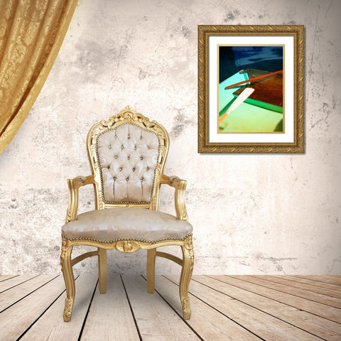 Colorful dingy Gold Ornate Wood Framed Art Print with Double Matting by Plank, Savanah