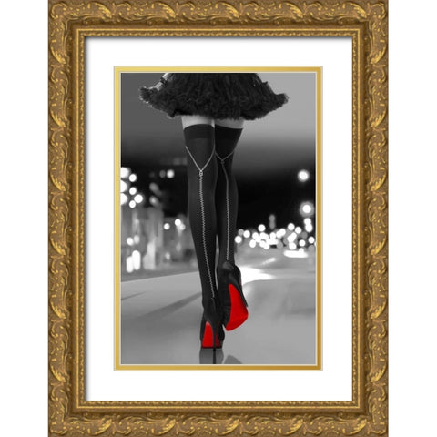 Night Out I Gold Ornate Wood Framed Art Print with Double Matting by McGuire, Sarah