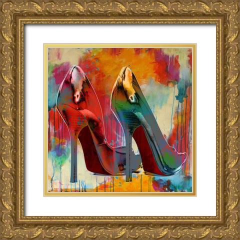 Stillettos I Gold Ornate Wood Framed Art Print with Double Matting by McGuire, Sarah