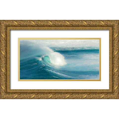 Jaws - Maui Gold Ornate Wood Framed Art Print with Double Matting by Bennion, Scott