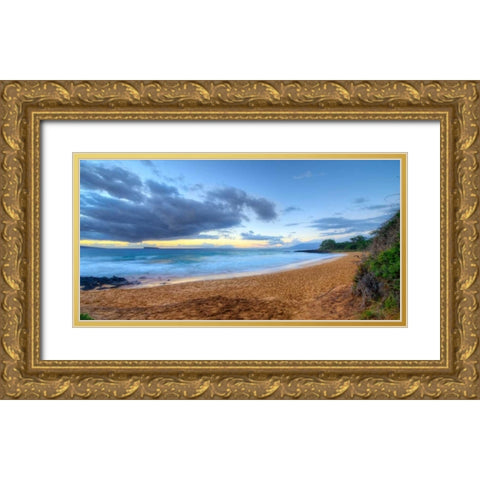 Little Beach - Maui Gold Ornate Wood Framed Art Print with Double Matting by Bennion, Scott