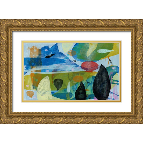 Under the Red Sun Gold Ornate Wood Framed Art Print with Double Matting by Stevenett, Diane