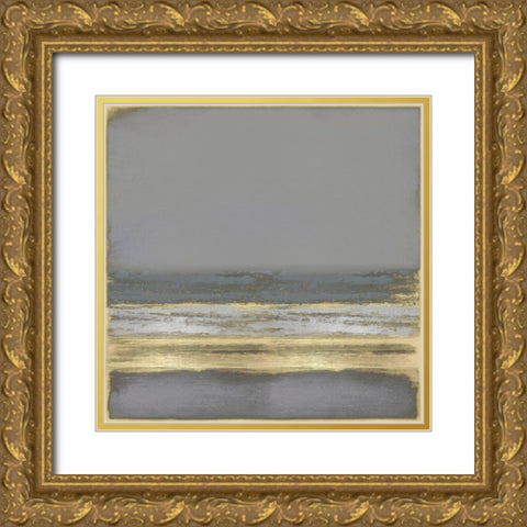 Gold on Gray Gold Ornate Wood Framed Art Print with Double Matting by Hamilton, Taylor